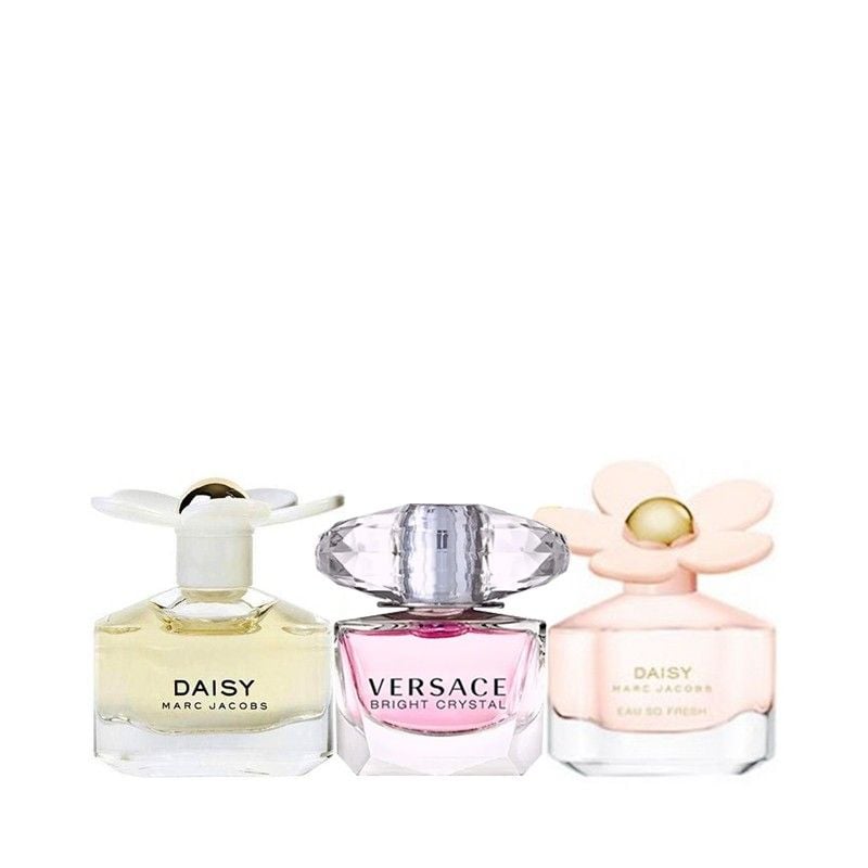 Combo 3 Nước Hoa Mini Marc Jacobs Daisy Edt 4ml - Marc Jacobs Eau So Fresh Edt 4ml - Versace Bright Crystal 5ml