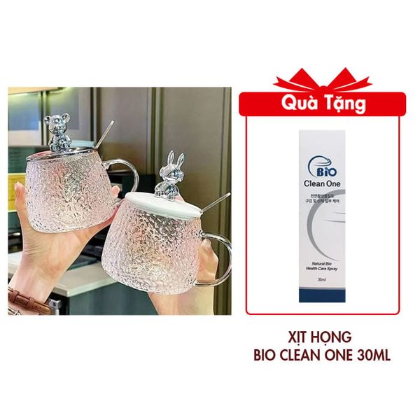 Combo 2 Ly Nước Thủy Tinh Hình Gấu Mẫu NNG009