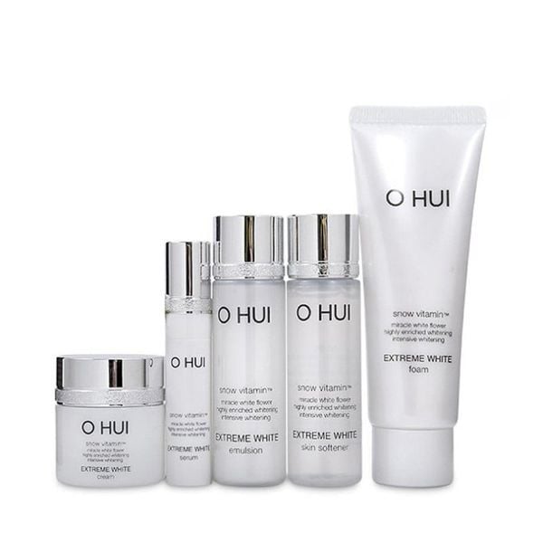 (HSD: 4/2027) Bộ Dưỡng Trắng Đều Màu Da Ohui Extreme White 5pcs