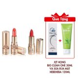 Combo Son Lì Dưỡng Ẩm Mini Cao Cấp Ohui The First Geniture Lipstick Minisize Màu Coral 2g Và Màu Red 2g