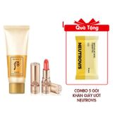 Combo Son Lì Dưỡng Ẩm Mini Cao Cấp Ohui The First Geniture Lipstick Màu Coral 2g Và Sữa Rửa Mặt Dịu Nhẹ Gongjinhyang Facial Cleansing Foam 40ml Tặng Combo 5 Gói Khăn Giấy Ướt Đa Dụng Không Mùi An Toàn Neutrovis