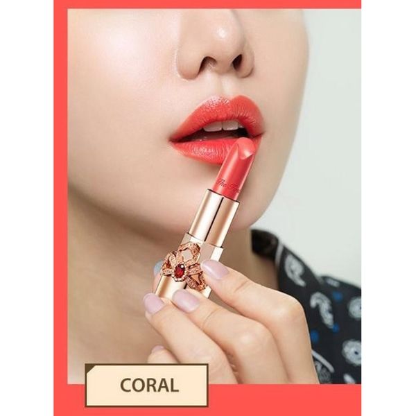 (HSD: 10/2026) Son Lì Dưỡng Ẩm Mini Cao Cấp Ohui The First Geniture Lipstick Minisize Màu Coral 1.3g