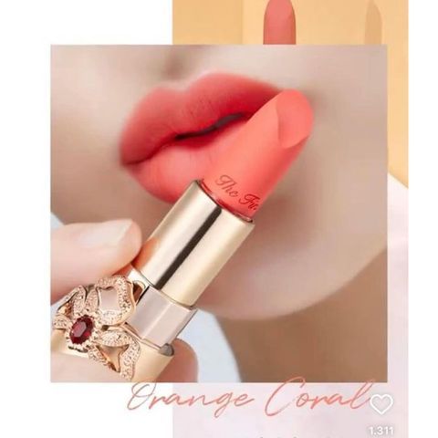 Combo Son Lì Dưỡng Ẩm Mini Cao Cấp Ohui The First Geniture Lipstick Minisize Màu Coral Và Màu Red