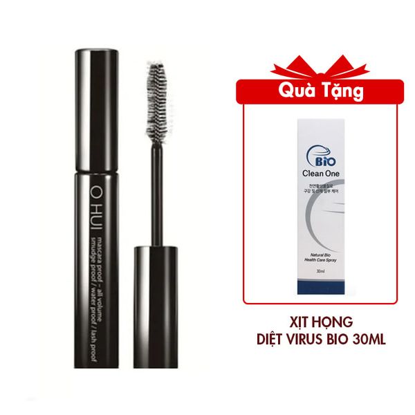 (HSD: 2/2025) Mascara Làm Dày Mi Ohui Mascara Proof-All Volume 8ml (Hàng tách set)