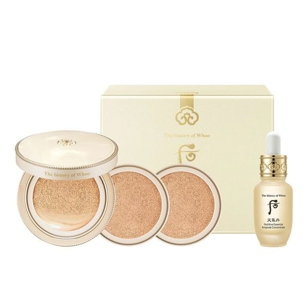 (HSD: 12/2026) Full Size Phấn Nước Trang Điểm Ngăn Lão Hóa Whoo Gongjinhyang Mi Luxury Golden Cushion 13G (Hàng Tách Set)