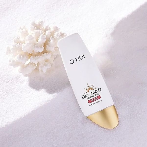 Full Size Kem Chống Nắng Ohui Day Shield Perfect Sun Red Cho Da Dễ Ửng Đỏ 50ml (Hàng tách set)