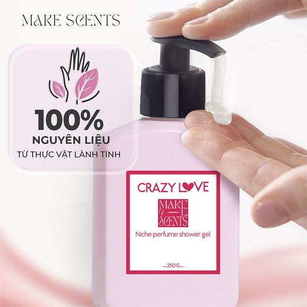 (HSD: 11/2026) Sữa Tắm Nước Hoa Niche Make Scents Hương Hoa Quyến Rũ - Crazy Love 250Gr