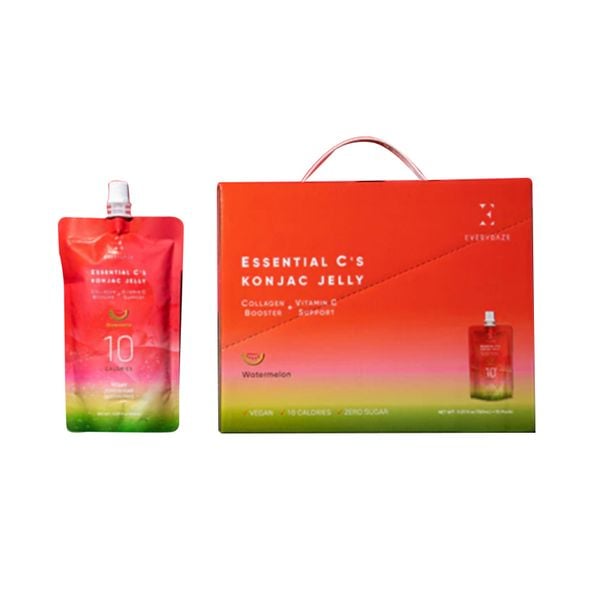 (HSD: 11/2025) Thạch Dinh Dưỡng, Giảm Cân vị Dưa hấu - Everydaze Essential C’s Konjac Jelly 10 gói