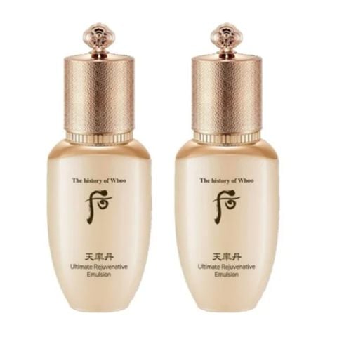 (HSD: 5/2027) Combo 2 Sữa Dưỡng Chống Lão Hóa Whoo Cheonyuldan Ultimate Rejuvenative Emulsion 25mlx2 (Hàng tách set)