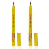 Combo 2 Bút Kẻ Mắt Nước Maybelline Lâu Trôi Chống Nước, Siêu Mảnh 0.1mm (10g)