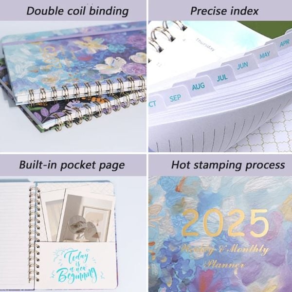 Sổ Lập Kế Hoạch 2025 (Nhiều Màu Lựa Chọn) Mẫu BOO021