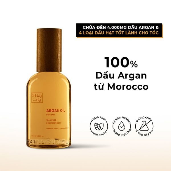 (HSD: 7/2026) Dầu Dưỡng Tóc Shirley Curly Argan Oil For Hair 100Ml