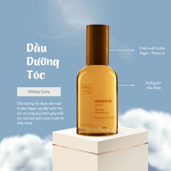 (HSD: 7/2026) Dầu Dưỡng Tóc Shirley Curly Argan Oil For Hair 100Ml