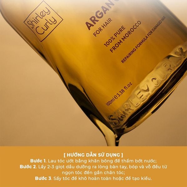 (HSD: 7/2026) Dầu Dưỡng Tóc Shirley Curly Argan Oil For Hair 100Ml