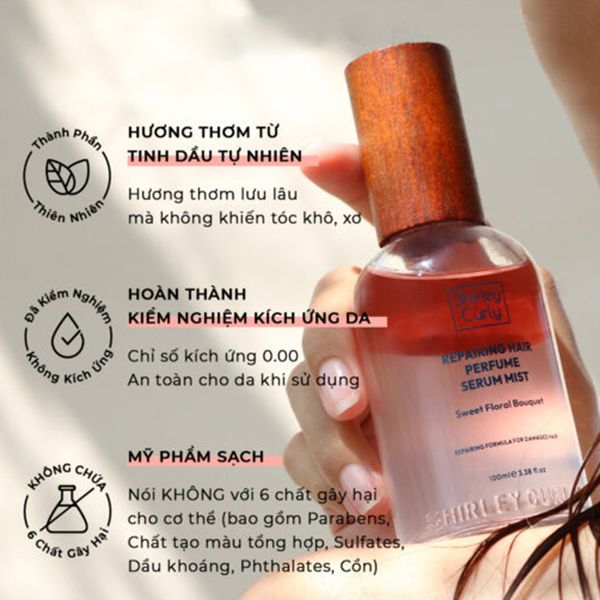 (HSD: 5/2026) Dầu Dưỡng Tóc Hương Nước Hoa Shirley Perfum For Hair 100Ml