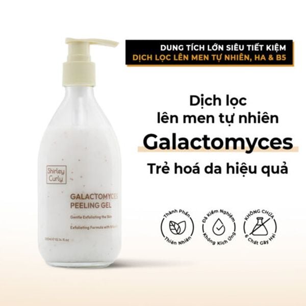 (HSD: 6/2026) Gel Tẩy Da Chết Shirley Curly Galactomyces Peeling Gel 300Ml