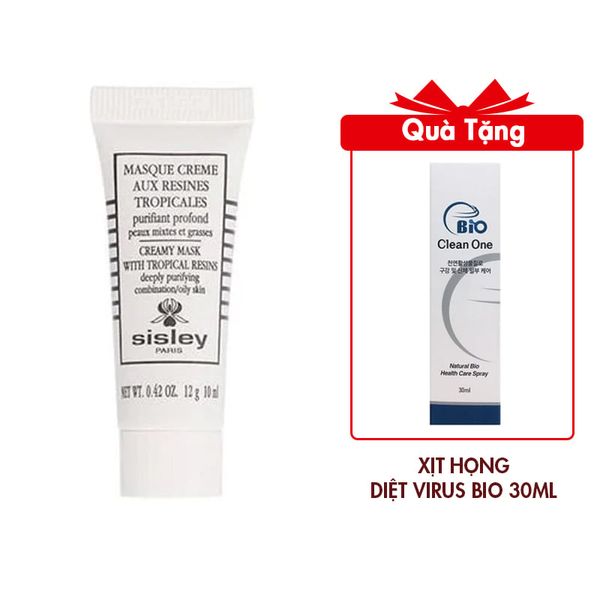 (HSD: 12/2026) Mặt Nạ Chăm Sóc Da Dạng Kem Thích Hợp Với Da Dầu Sisley Paris Deeply Purifying Mask With Tropical Resins 10ml