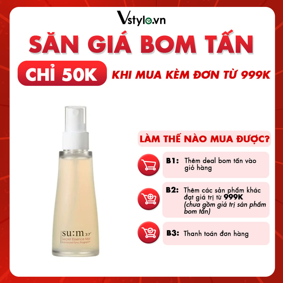 Xịt Khoáng Nước Thần Su:M37 Secret Essence Mist 60Ml (Deal Bom Tấn 699 –  Vstyle.Vn