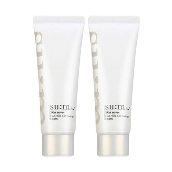 (HSD: 5/2026) Combo 2 Sữa Rửa Mặt Su:m37 Skin Saver Essential Cleansing Foam 40mlx2 (Hàng tách set)