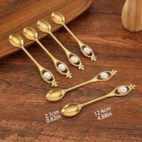 Set 6 Muỗng Cà Phê Gắn Ngọc Trai Sang Trọng Sunny Mẫu SUNH105