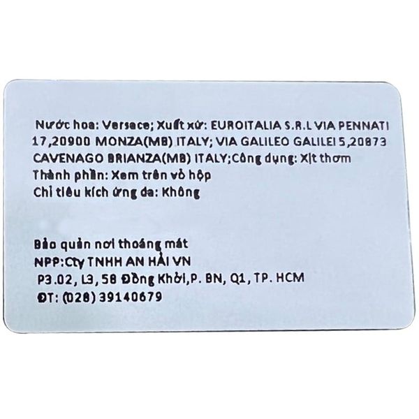 Combo Nước Hoa Mini Versace Eros 5ml Và Versace Man Eau Fraiche 5ml