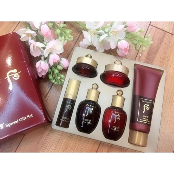 Bộ Dưỡng Whoo Đỏ Jinylhyang Bổ Sung Tân Dịch Chống Lão Hóa Nhăn Chuyên Sâu 6pcs