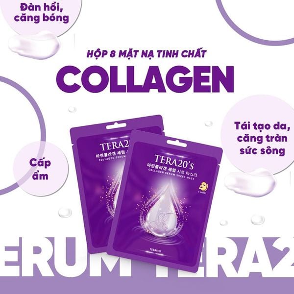 Hộp Mặt Nạ Tinh Chất Collagen Tera20’S (hộp 8 miếng)
