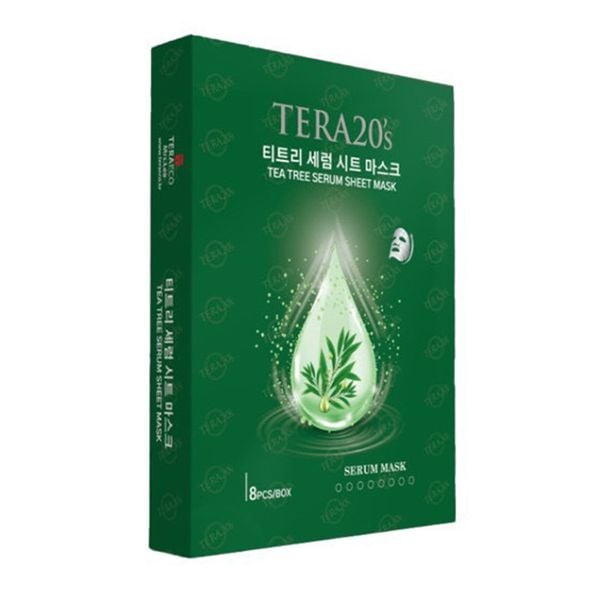 Hộp Mặt Nạ Tinh Chất Tràm Trà Tera20’S (hộp 8 miếng)