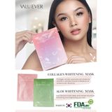 (HSD: 7/2025) Combo 10 Mặt Nạ Trắng Sáng Dưỡng Ẩm Da Lô Hội VALU:EVER Aloe Essense Mask Pack 23gramx10