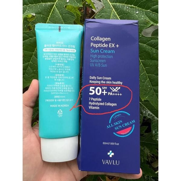 Kem Chống Nắng VAVI.U Collagen Peptide EX 60ml