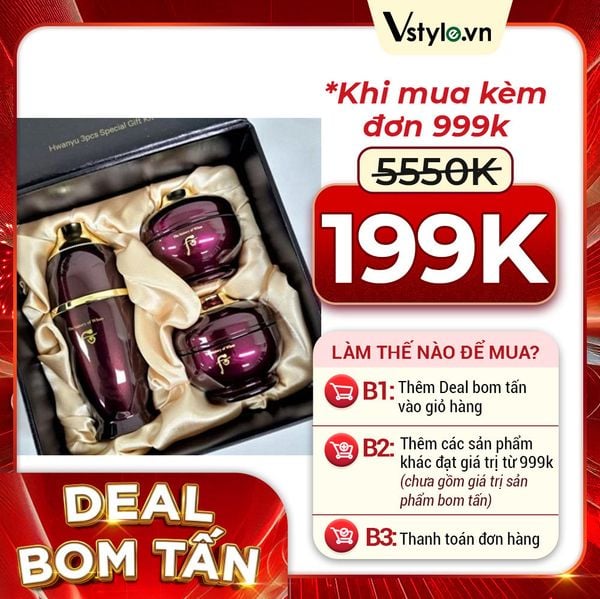 Bộ Dưỡng Da Hoàn Lưu Cao Khôi Phục Nét Đẹp Thanh Xuân Whoo Hwanyu (DEAL BOM TẤN 999K)