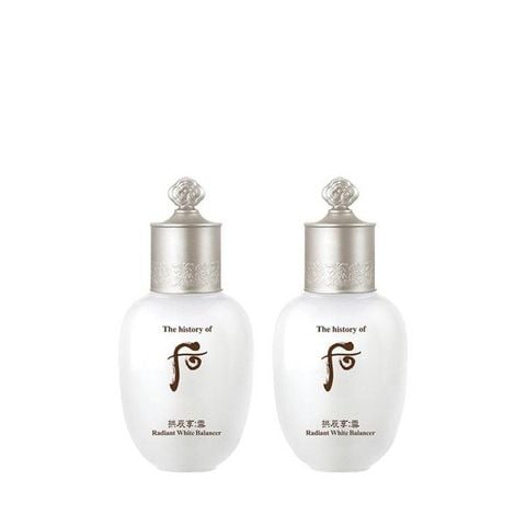 Combo 2 Nước Cân Bằng Dưỡng Trắng Whoo Gongjinhyang Seol Radiant White Balancer 20mlx2 (Hàng tách set)