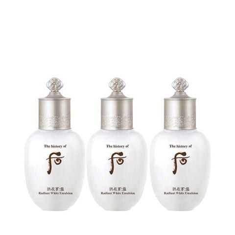 Combo 3 Sữa Dưỡng Trắng Da Whoo Gongjinhyang Seol Radiant White Emulsion 20mlx3 (Hàng tách set)
