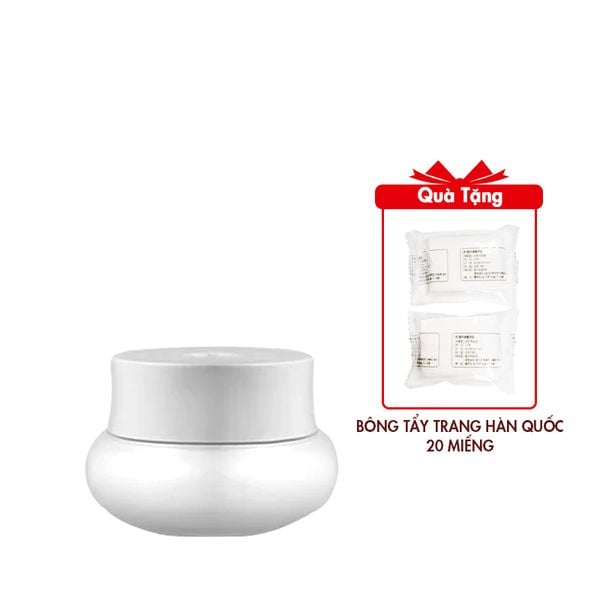 Kem Dưỡng Da Whoo Gongjinhyang Seol Radiant White Moisture Cream 4ml Tặng Bông Tẩy Trang Hàn Quốc Cao Cấp 20 Miếng