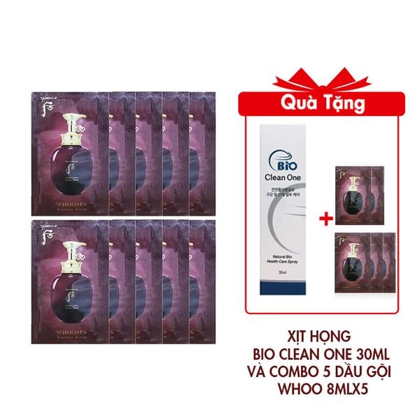 (HSD: 9/2025) Combo 10 Gói Dầu Xả Thảo Dược Whoo Spa Essence Rinse 8mlx10