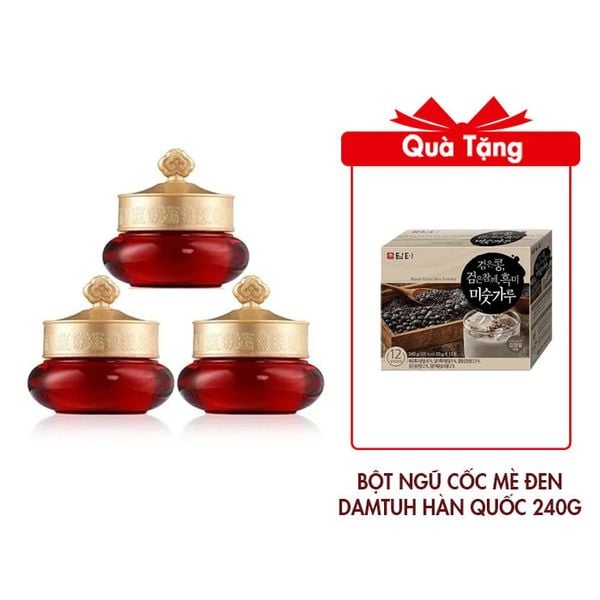 (HSD: 10/2026) Combo 3 Kem Dưỡng Da Whoo Jinyulhyang Intensive Revitalizing Cream 10mlx3 Tặng Bột Ngũ Cốc Mè Đen Damtuh Hàn Quốc 240g