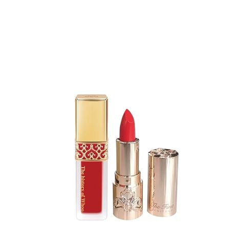 Combo Son Kem Nhung Lì Whoo GJH Mi Velvet Liquid Lip Rouge Màu 45 Royal Red Và Son Lì Dưỡng Ẩm Mini Cao Cấp Ohui The First Geniture Lipstick Minisize Màu Red 1.3g
