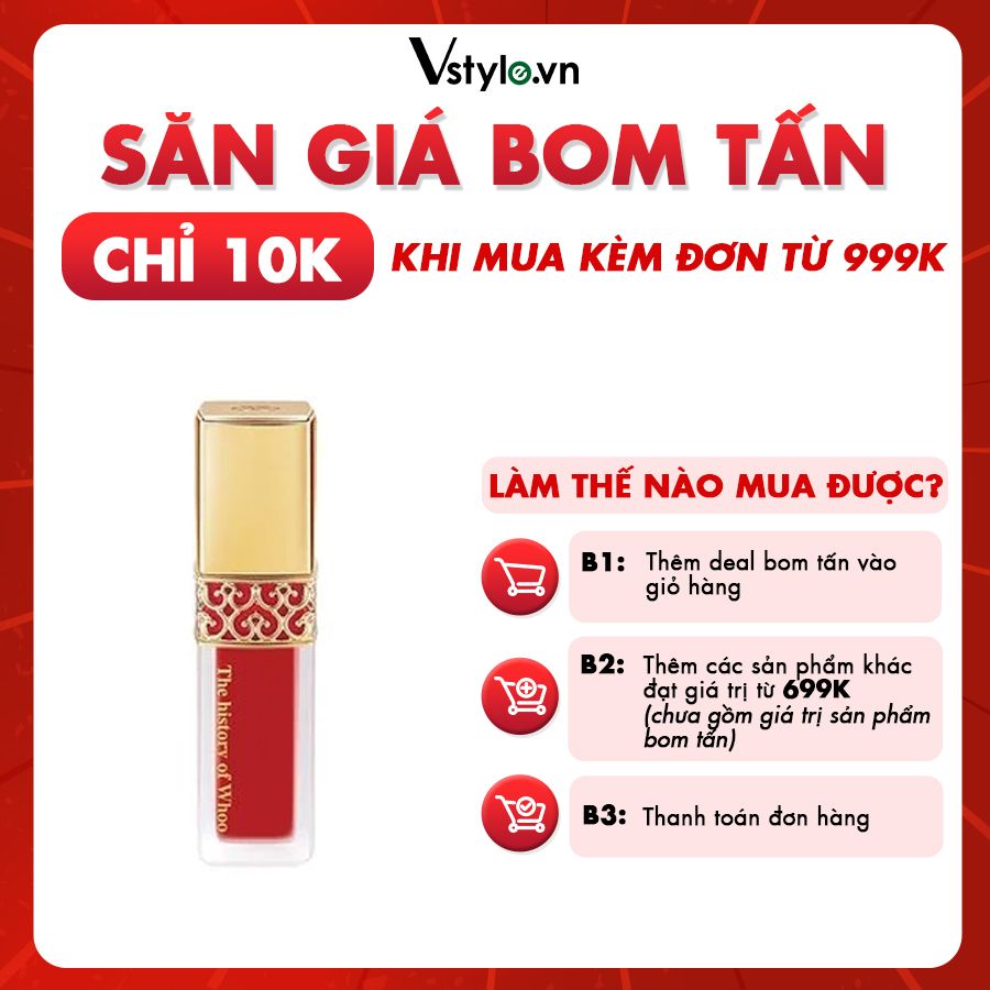 Son Kem Nhung Lì Whoo GJH Mi Velvet Liquid Lip Rouge Màu 88 Brick Rose 2.3g (DEAL BOM TẤN 999K)