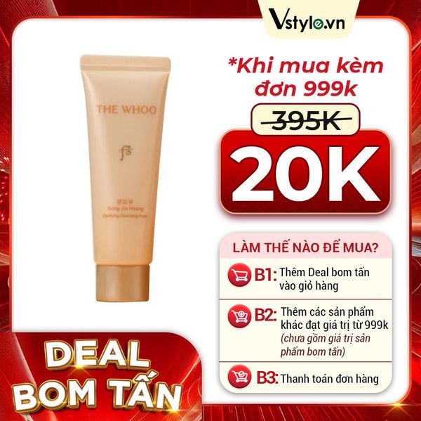 Sữa Rửa Mặt The Whoo GongJinHyang Clarifying Cleansing Foam 40ml (DEAL BOM TẤN 999K)