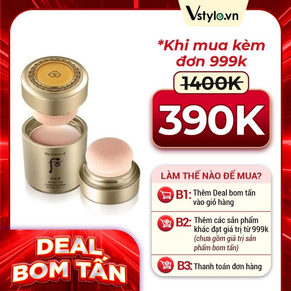 Full Size Phấn Chống Nắng Dạng Cushion The History of Whoo Jin Hae Yoon Cushion Sun Balm SPF50+, PA+++ 13G (DEAL BOM TẤN 999K)