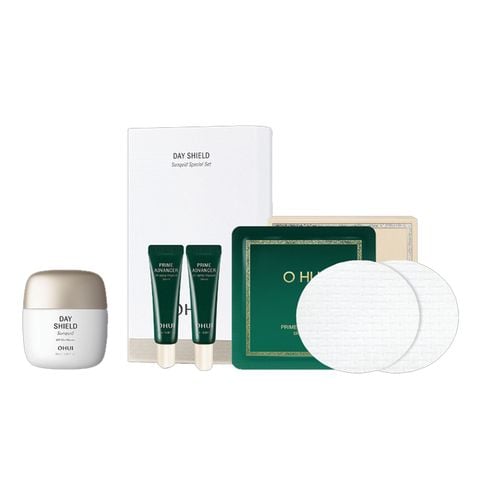 (HSD: 2/2027) Full Size Bộ Kem Chống Nắng Dạng Sữa Ohui Day Shield Sunquid 3pcs Set