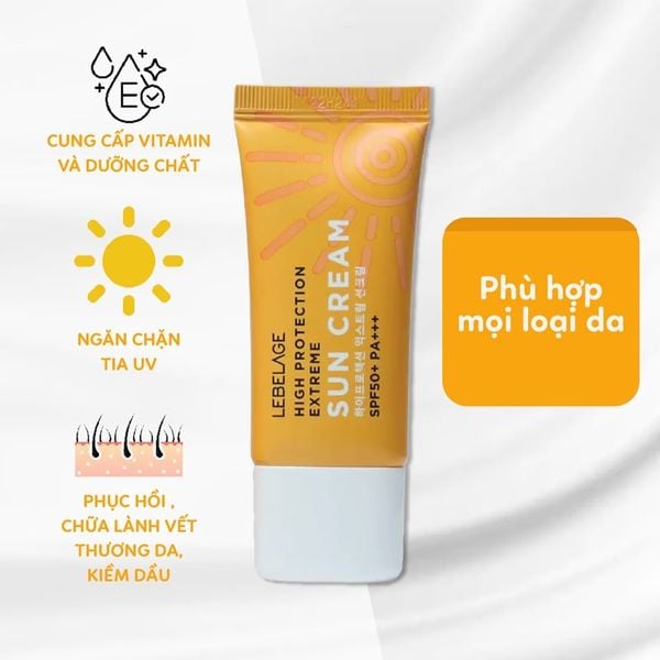 Combo 2 Kem Chống Nắng Lebelage High Protection Extreme Sun Cream SPF50+ PA+++ 30mlx2
