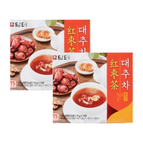 (HSD: 7/2025) Combo 2 Hộp Trà Táo Đỏ Hàn Quốc Dạng Gói Hòa Tan Thanh Mát An Thần Bổ Huyết, Giảm Căng Thẳng, Làm Đẹp Da 15 Gói/Hộp