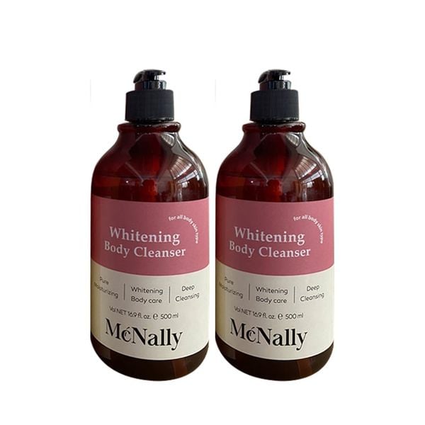 Combo Sữa Tắm Dưỡng Thể Trắng Da Hương Nước Hoa Mcnally Dưỡng Ẩm, Sáng Da, Cho Da Mềm Mịn, Lưu Hương Lâu 500mlx2 (DEAL BOM TẤN 999K)