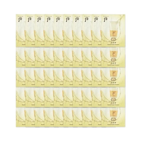 Combo 50 Sữa Rửa Mặt Dịu Nhẹ The History Of Whoo Gongjinhyang Facial Cleansing Foam 2mlx50