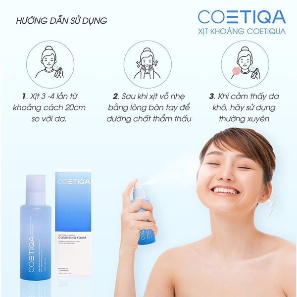 (HSD: 7/2025) Xịt khoáng dưỡng ẩm COETIQA 100ml