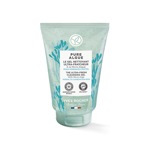 Sữa Rửa Mặt Dành cho Da Thường Đến Hỗn Hợp Yves Rocher Pure Algue Ultra Fresh Cleansing Gel Tube 125ml