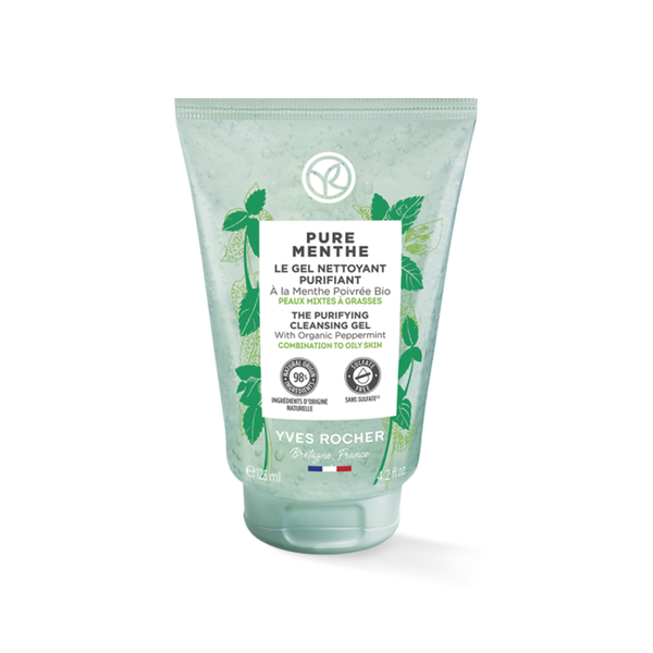 Sữa Rửa Mặt Dạng Gel Cho Da Dầu Mụn Yves Rocher Pure Menthe Purifying Cleansing Gel Tube 125ml