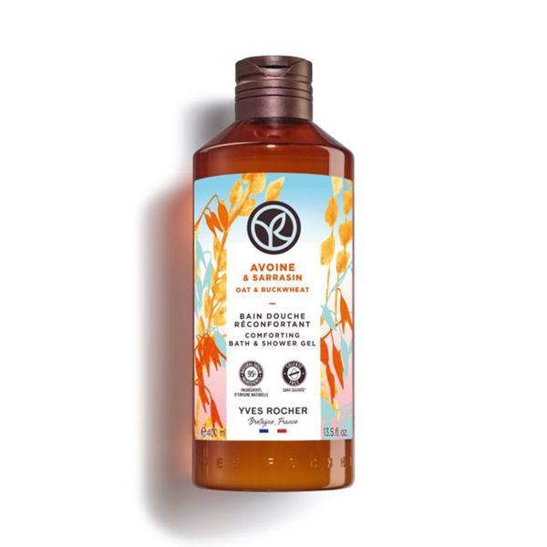Sữa Tắm Dưỡng Ẩm Yves Rocher Từ Yến Mạch, Gạo Lứt Bath & Shower Gel Oat & Buckwheat 400ml