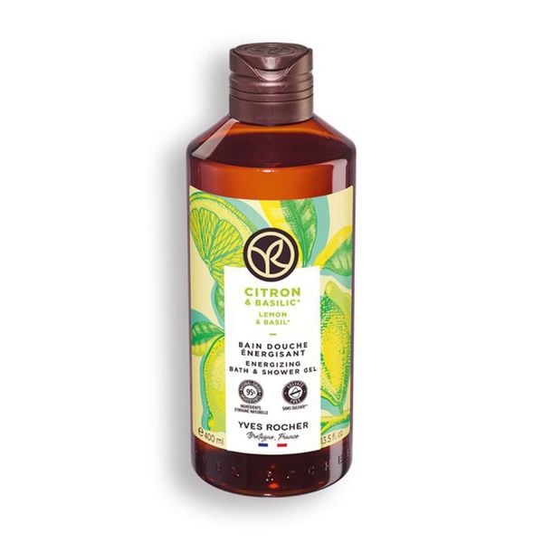 Sữa Tắm Dạng Gel Yves Rocher Hương Chanh & Hương Nhu Nature Bath Energizing Bath And Shower Gel Lemon & Basil 400ml